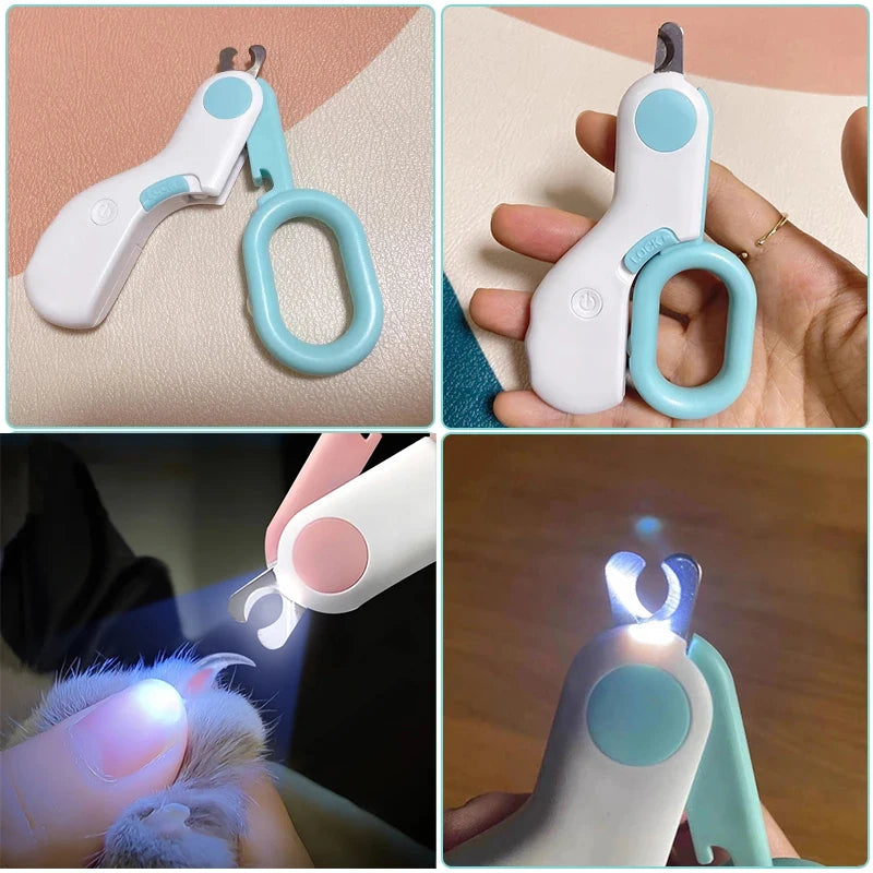Cortador de Unhas Profissional para Pets com LED