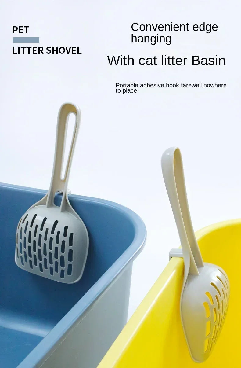 Pá Coletora com Base para Limpeza de Areia de Gato