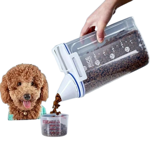 Pote de Armazenamento de Ração com Copo Medidor – 1,5kg / 2kg