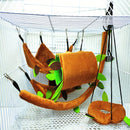 Hammock de Pelúcia para Hamster – Kit com 5 Peças de Ninho Suspenso para Pequenos Animais