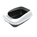 Caixa de areia para gatos totalmente fechada com controle de odores e pá bidirecional