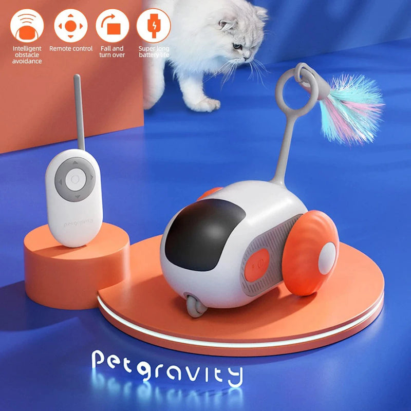 Smart Cat Toy – Carro Automático com Controle Remoto para Gatos e Cães