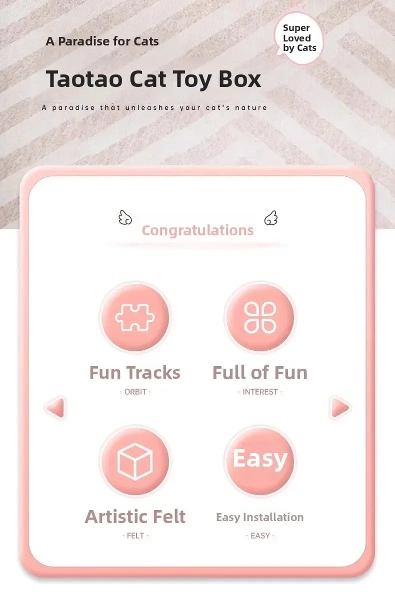 Brinquedo de Puzzle para Gatos – Caixa com Bolinha e Exercício Indoor