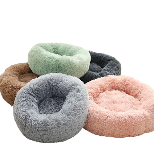 Cama Redonda Peluciada para Gatos e Cães