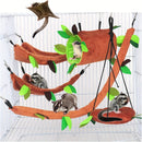 Hammock de Pelúcia para Hamster – Kit com 5 Peças de Ninho Suspenso para Pequenos Animais