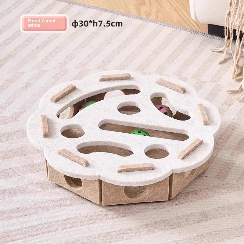 Brinquedo de Puzzle para Gatos – Caixa com Bolinha e Exercício Indoor