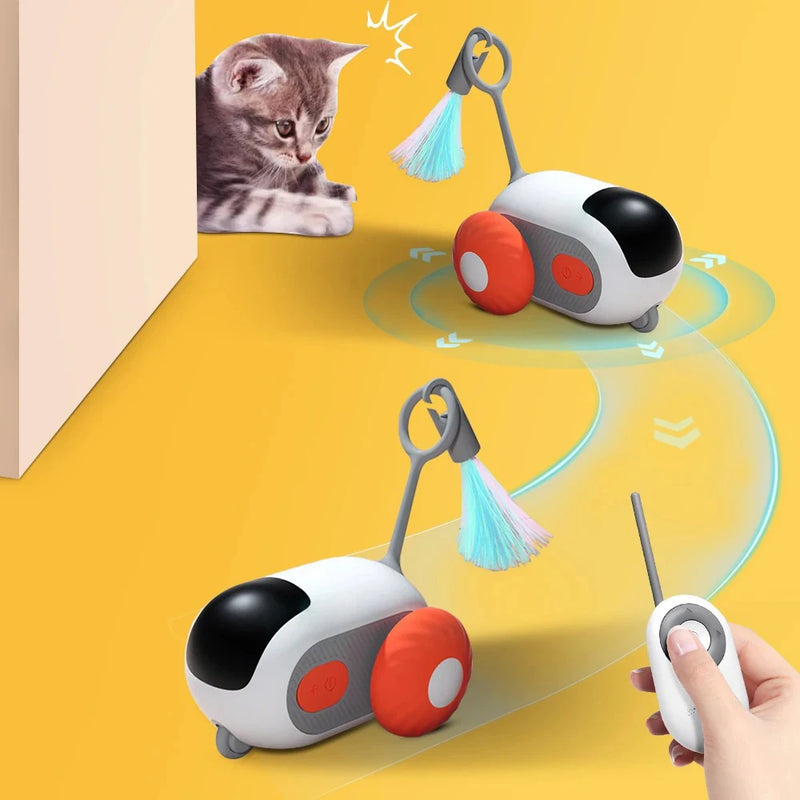 Smart Cat Toy – Carro Automático com Controle Remoto para Gatos e Cães