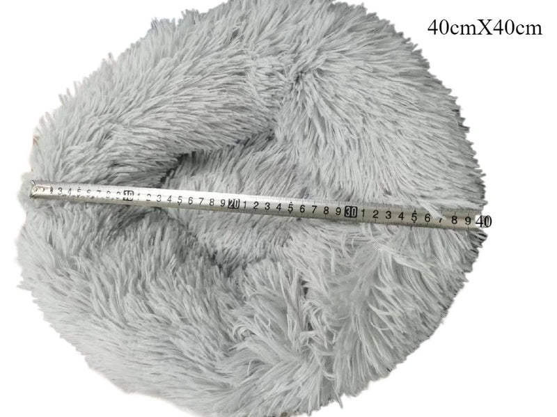 Cama Redonda Peluciada para Gatos e Cães