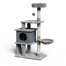 Árvore para Gatos Grande com Vários Níveis, Arranhador de Sisal e Plataformas de Madeira