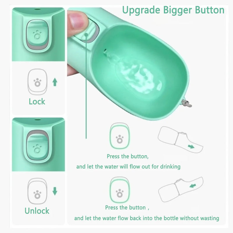 Garrafa Portátil para Água – Cães de Todos os Portes