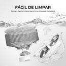 Dispensador automático de ração para cães e gatos com tigelas duplas, controle Wi-Fi via APP Tuya e gravador de voz