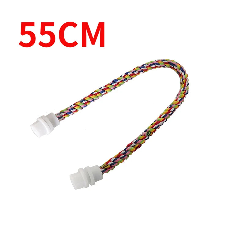 Poleiro de Corda Flexível para Pássaros – Colorido, Durável e Modelável