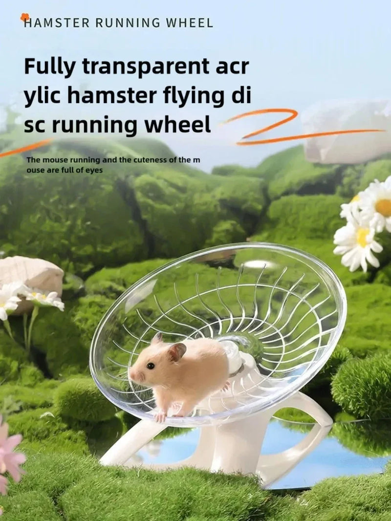 Disco de Corrida Silencioso para Hamster – Exercício Transparente para Pequenos Animais