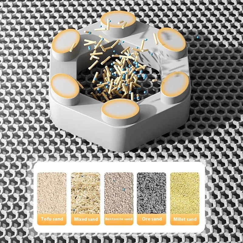 Tapete Coletor de Areia para Gatos – Dupla Camada, Impermeável e Antiderrapante