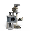 Árvore para Gatos Grande com Vários Níveis, Arranhador de Sisal e Plataformas de Madeira
