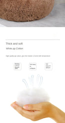 Cama Redonda Peluciada para Gatos e Cães