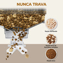 Dispensador automático de ração para cães e gatos com tigelas duplas, controle Wi-Fi via APP Tuya e gravador de voz