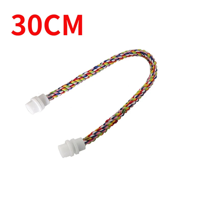 Poleiro de Corda Flexível para Pássaros – Colorido, Durável e Modelável