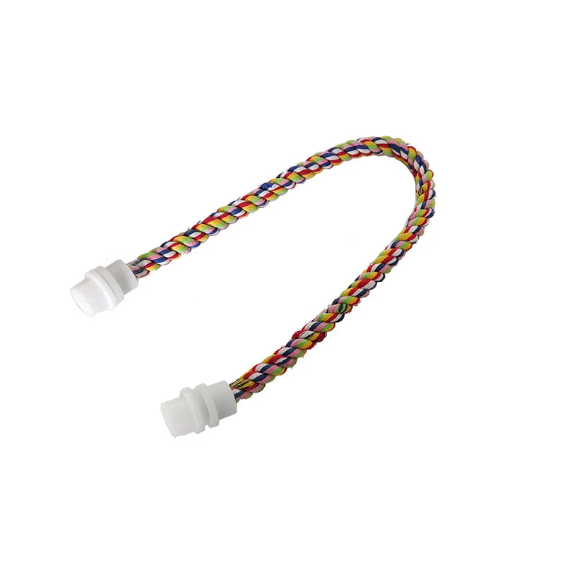 Poleiro de Corda Flexível para Pássaros – Colorido, Durável e Modelável