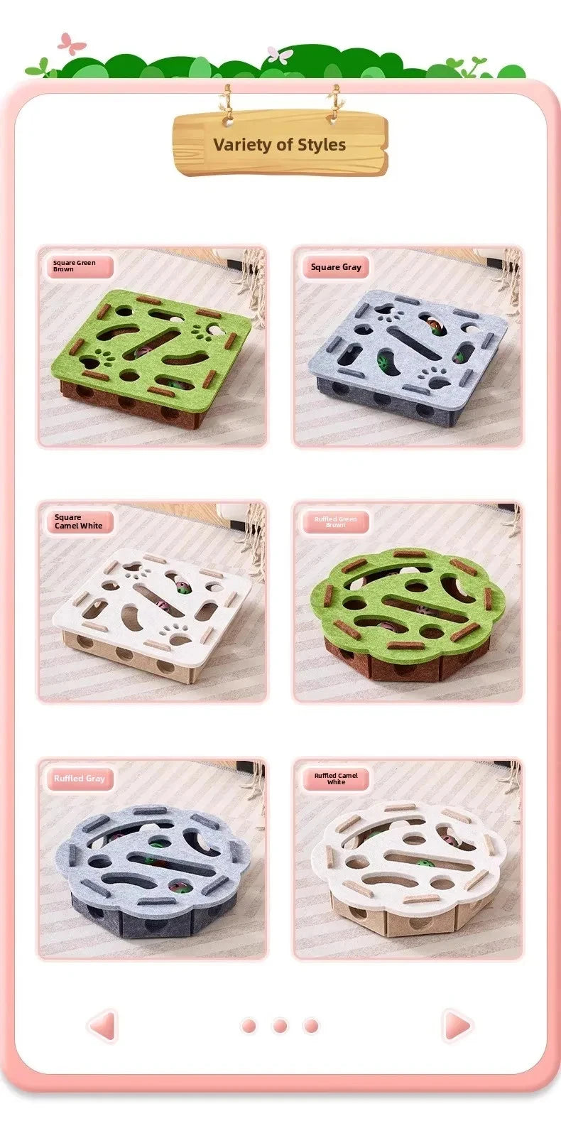 Brinquedo de Puzzle para Gatos – Caixa com Bolinha e Exercício Indoor