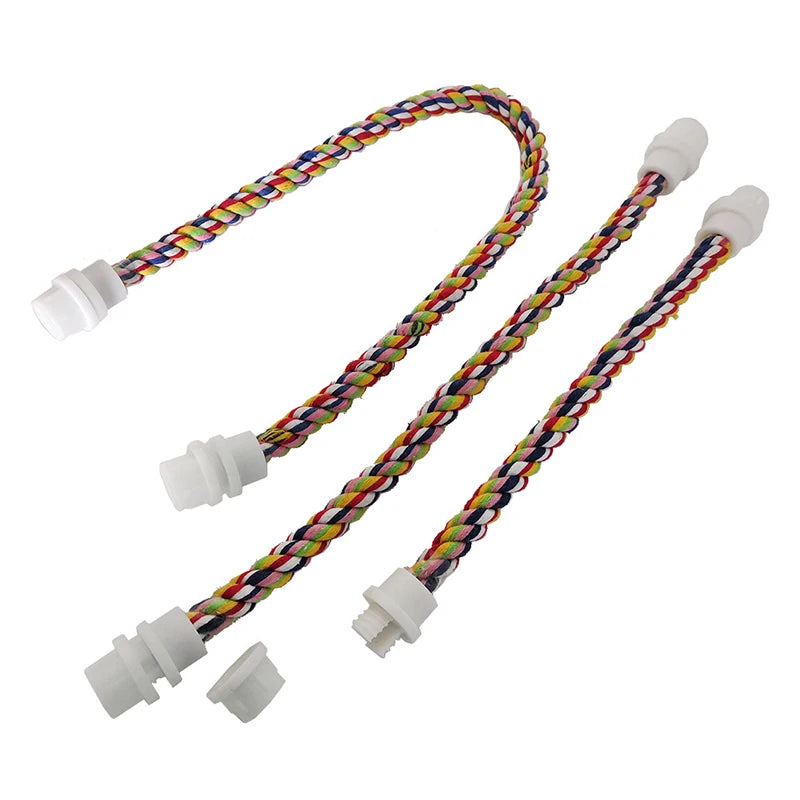 Poleiro de Corda Flexível para Pássaros – Colorido, Durável e Modelável