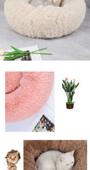 Cama Redonda Peluciada para Gatos e Cães