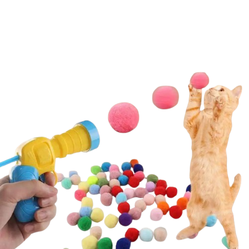 Lançador Interativo de Bolinhas para Gatos