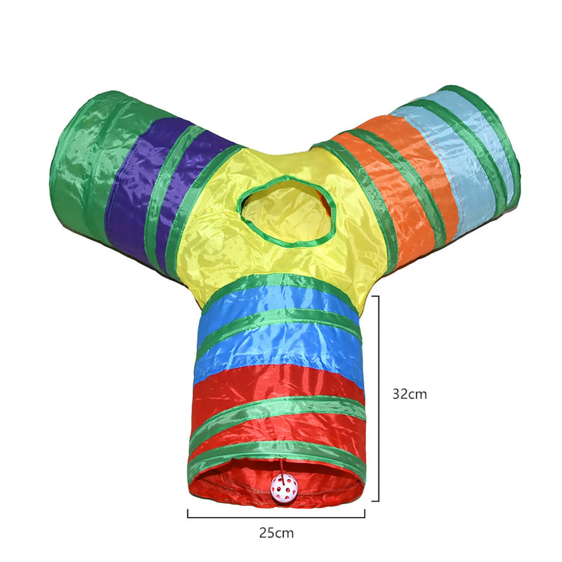 Túnel Interativo Dobrável para Gatos – Diversão, Exercício e Enriquecimento