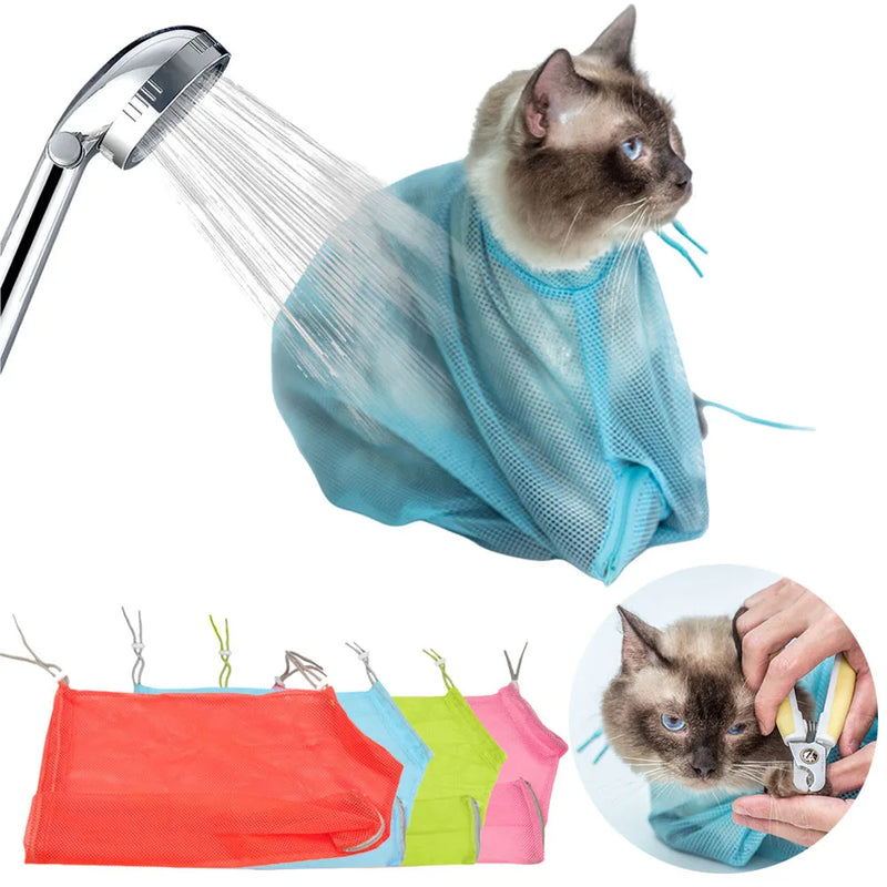 Bolsa de Banho Antiarranhões para Gatos