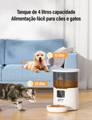 Alimentador Automático Inteligente Wi-Fi 4L para Cães e Gatos com Controle por Aplicativo